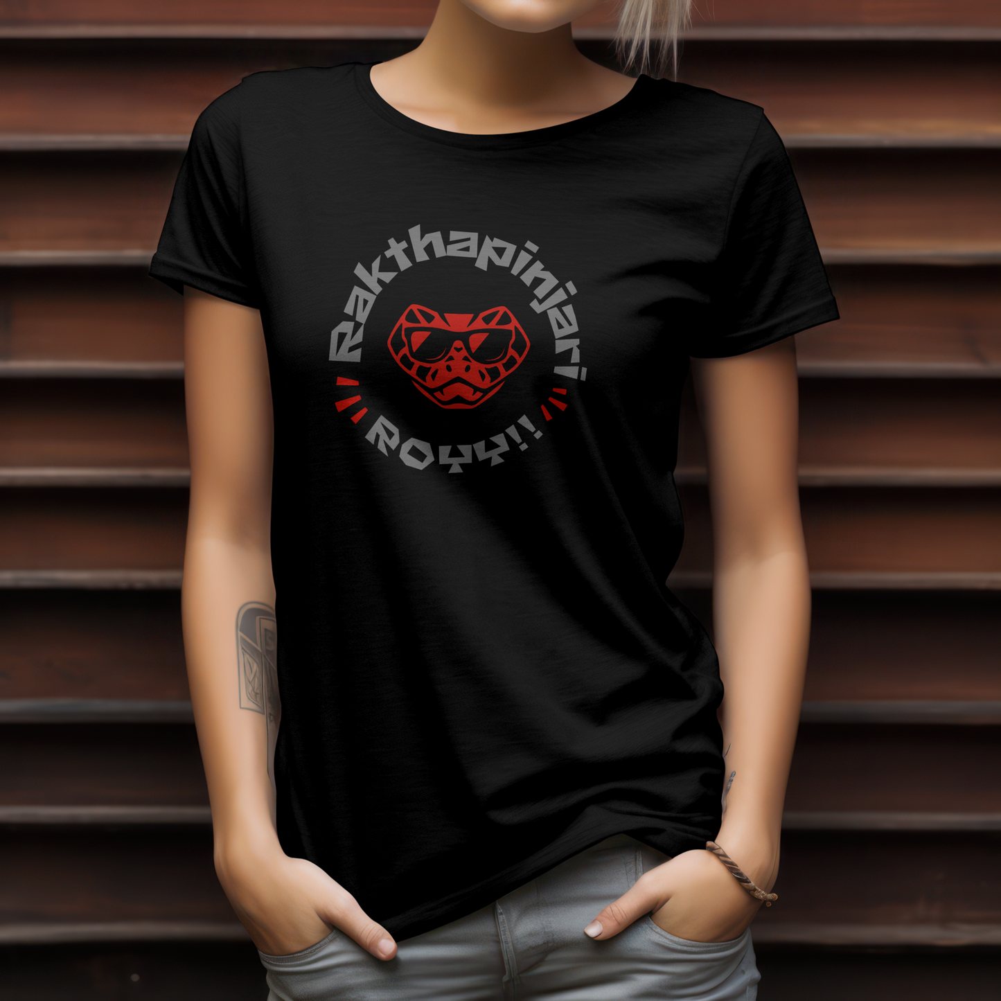 Raktha Pinjari Roy! 🐍 Black Unisex Telugu Meme T-shirt